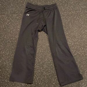 Men’s Medium Under Armour Black Straight Semi-Fitted Leg Cotton Comfy Sweatpants